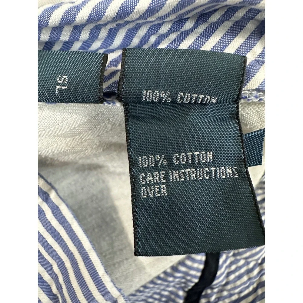 Polo Ralph Lauren Suffield Fit Seersucker Shorts Mens 35 Blue Striped Cotton EUC